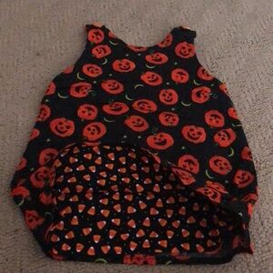 Candy Corn/ Pumpkin Halloween Girls Jumper Reversible dress